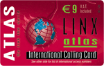 Linx Atlas International 9 Euros collectible collectable prepaid pre paid pre-paid calling phone card cards year 2002 greece greek